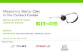 Measuring Social Care in the Contact Center - webinar overview