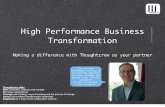 High performance business transformation