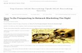 How to do prospecting in network marketing the right way