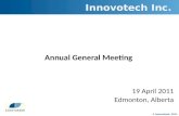 Innovotech AGM Presentation April 19 2011