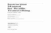 Instruction Manual for Braille Transcribing (Fourth Edition, 2000)