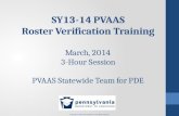 Sy 13 14 pvaas roster verification