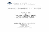 Managerial Economics- Etics and organizational Archiecture - literature