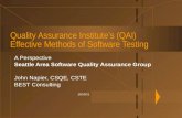 Effective Methods of Software Testing