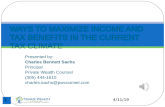 Ways to maximize income and tax benefits (audio)