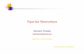 Tips for Recruiters