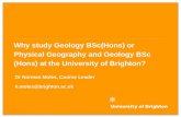 Geology BSc(Hons) / Physical Geography and Geology BSc (Hons) 2014