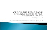 Off on the Right Foot Different Approaches to Youth Subsidized Employment