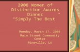 2008 Women Of Distinction Awards Dinner, Part 1