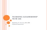 Nursing Leadership Lecture