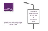 Proposal For Advertisement On Pole Sign @ Tipu Sultan Road