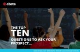 10 Questions to ask your prospects