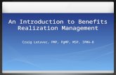 An Introduction to Benefits Realization Management