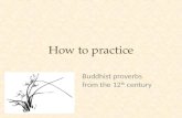 Buddhist Proverbs: How to Practice