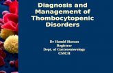 Diagnosis and management of thombocytopenic disorders