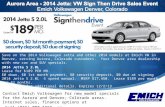 Aurora News l 2014 jetta l VW Sign then drive Sales Event l Emich Volkswagen CO