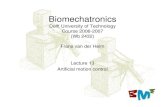 Biomechatronics - Lecture 12. Artificial motor control I