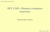 BIT 2305 Lecture 2b Interaction Stlyes
