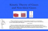 Kinetic theory and non ideal gases