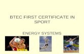 Btec First Certificate in Sport Energy Systems 3 Main