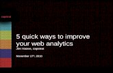 5 ways to improve your web analytics