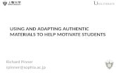 Using and Adapting Authentic Materials to Help Motivate Students