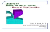Theory of Metal Cutting-Theory of Chip Formation