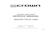 Crown Ma2400 Service Manual