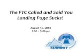 The FTC Called and Said Your Landing Page Sucks!