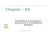 Chapter-04 Evaluating a Company’s Resources & Competitive Position