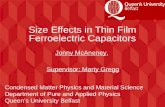 Size Effects in Thin Film Ferroelectric Capacitors