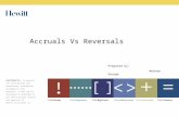 Accruals vs Reversals