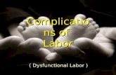 Complication of Labor-Dysfunctional Labor