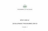 MTDF 2009-12 DEVELOPMENT PROGRAMME 2009-10 2009-10  Punjab V-II