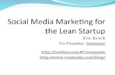 Social Media Marketing for the Lean Startup