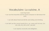 Vocabulaire: La Cuisine