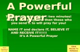 This Prayer Takes About Two Minutes!  Pray