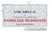 Familiae Romanae Vocabula (I)