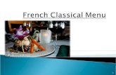 French Classical Menu Presentation