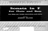 Sonata for flute(or oboe) and Piano BENEDETTO MARCELLO