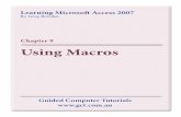 Learning Microsoft Access 2007 - Macros
