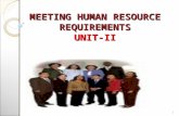 Meeting Human Resource Requirements Unitunit-II
