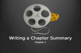 Writing a chapter summary