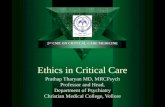 Ethics in Critical Care