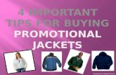 4 Important Tips For Buying Promotional Jackets