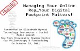 Managing Your Online Reputation -- For US High School Seniors