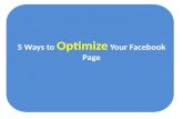 5 ways to optimize your facebook page