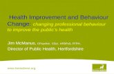 Behaviour change as part of a public health strategy