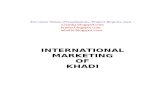 International Marketing of Khadi Project Report