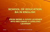 From Being a Good Learner Into Becoming a Lifelong Learner